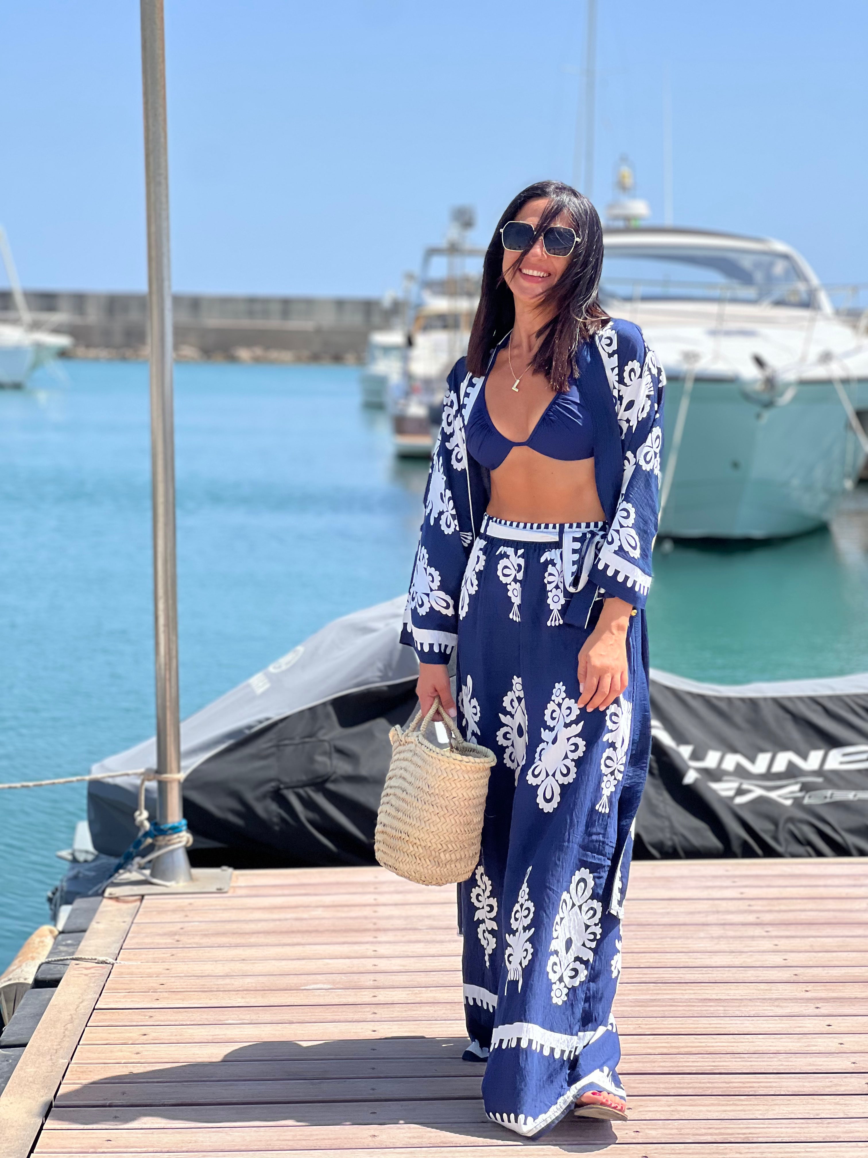 Pantalone Kimono Flower