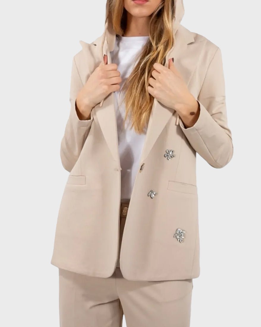 Blazer Strass con Cappuccio - Urbanize