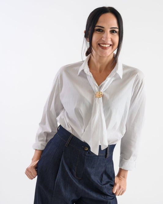 Camicia con Cravattino Bianca - Urbanize