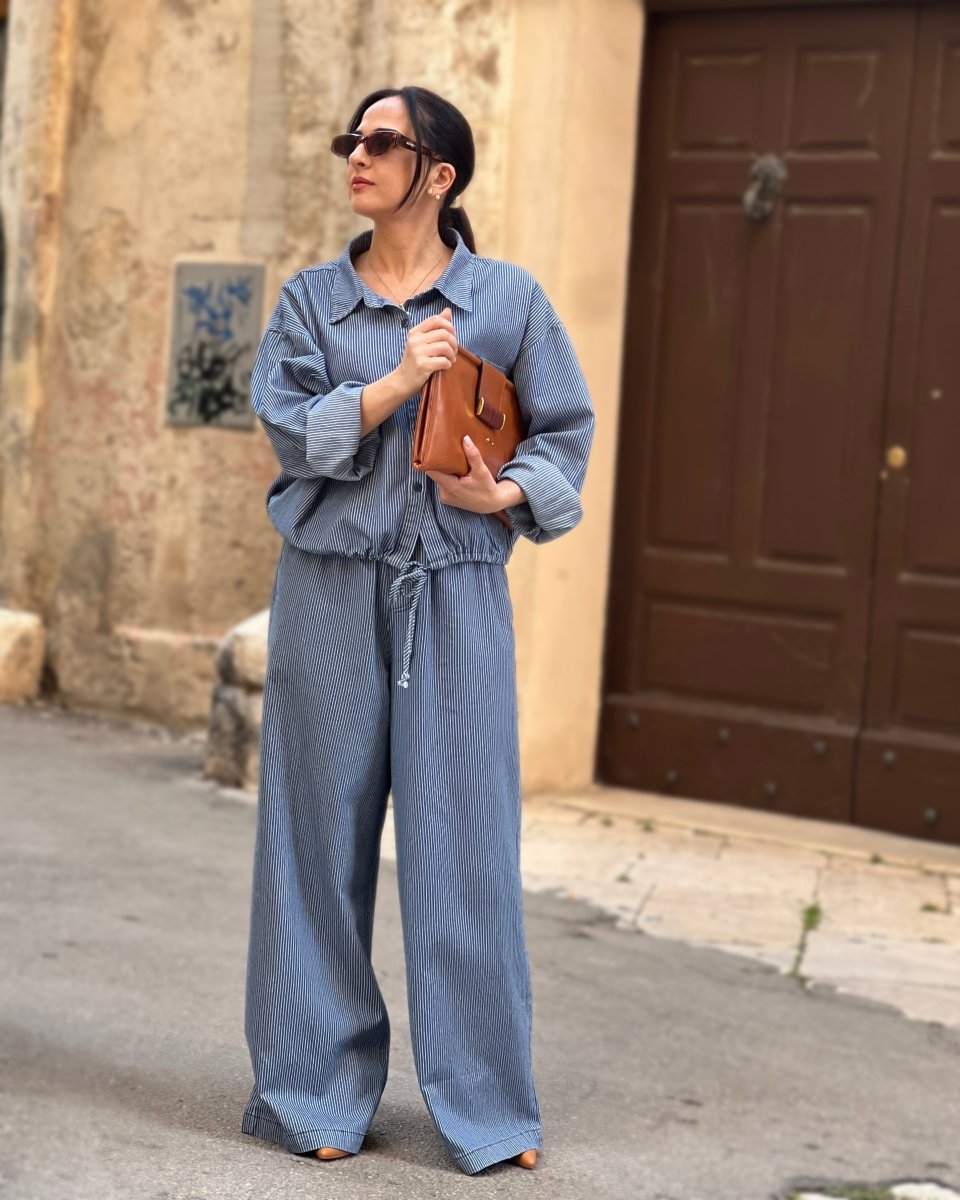 Camicia in Cotone a Righe con Laccio - Urbanize