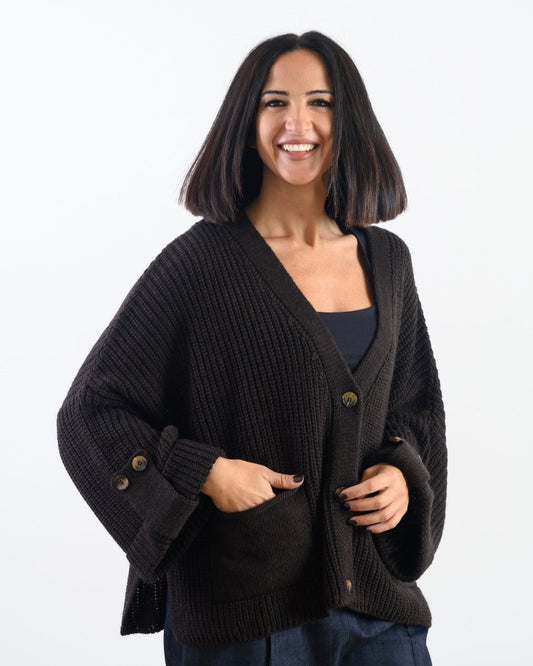 Cardigan in Maglia Nero - Urbanize