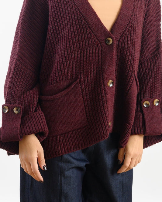 Cardigan in Maglia Vinaccia - Urbanize