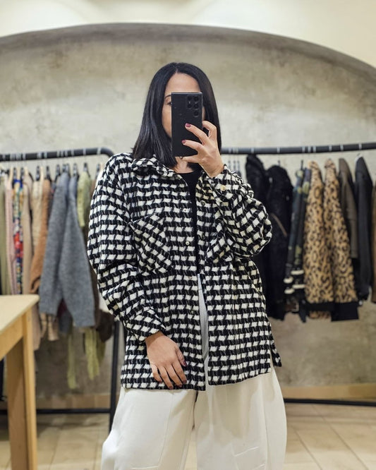 Giacca Pile Pied de Poule - Urbanize