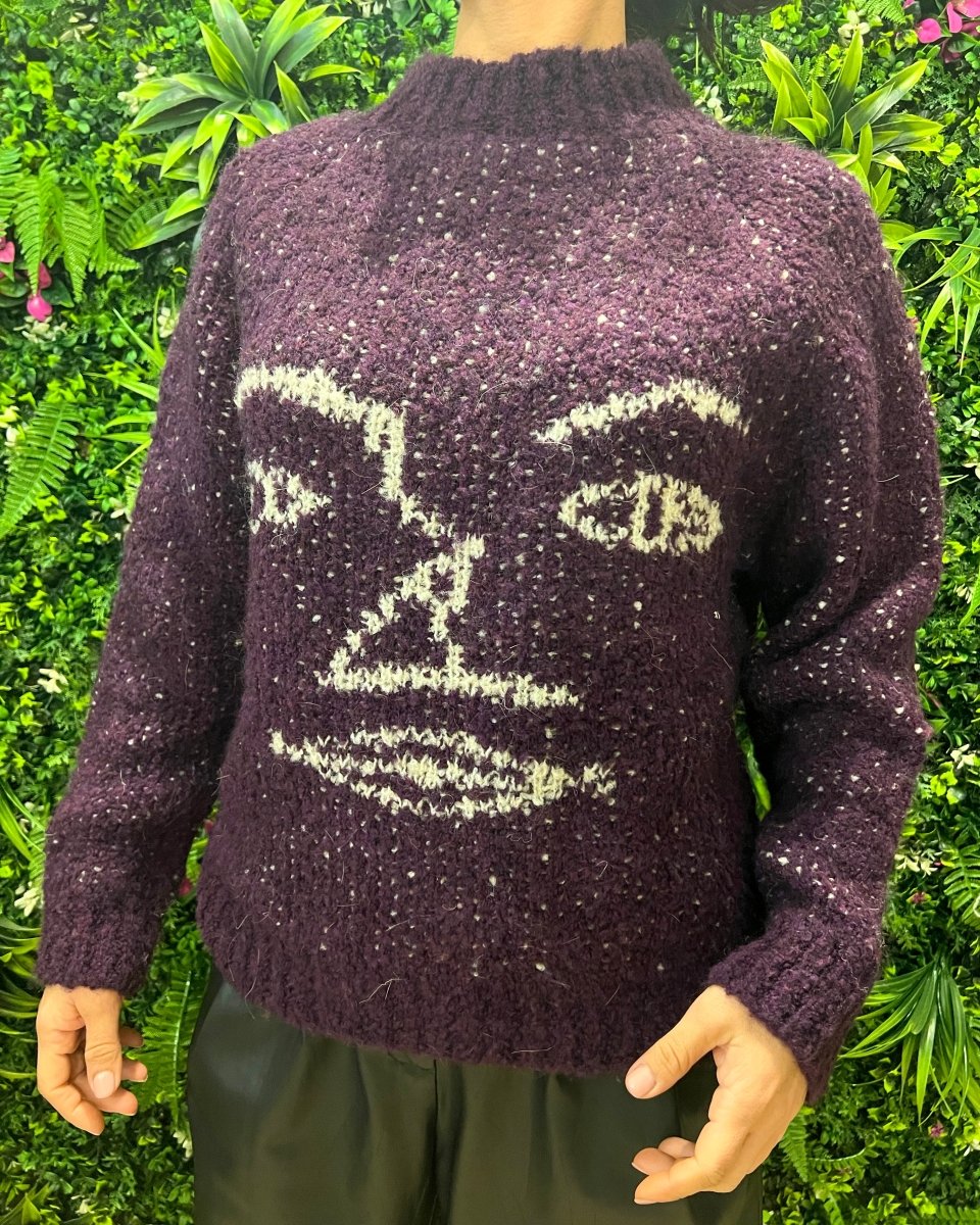 Maglione con ricamo Face - Realizzandoo Boutique