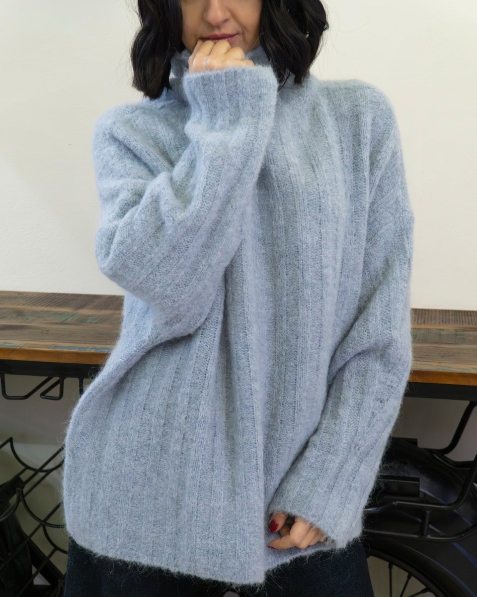 Maglione Fluffy Grigio Chiaro - Urbanize