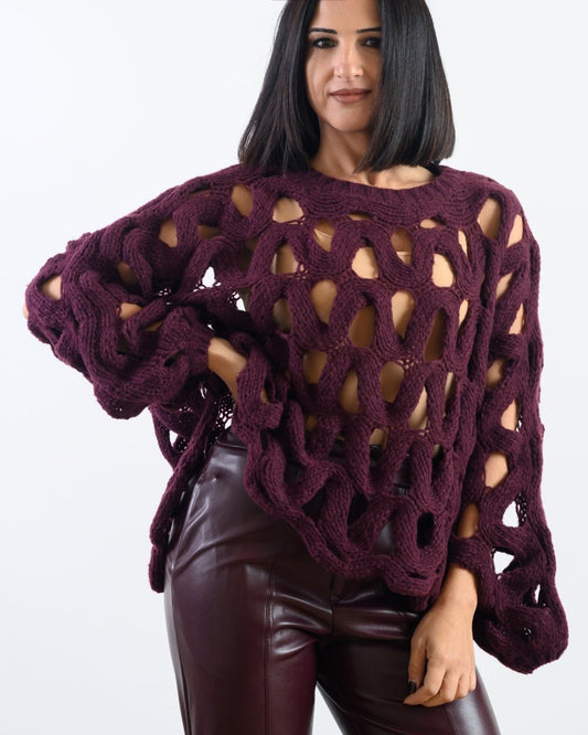 Maglione Traforato Vinaccia - Urbanize