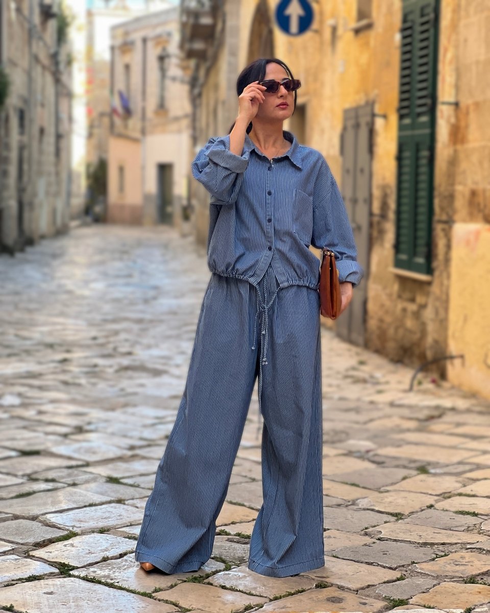 Pantalone Palazzo in Cotone - Urbanize
