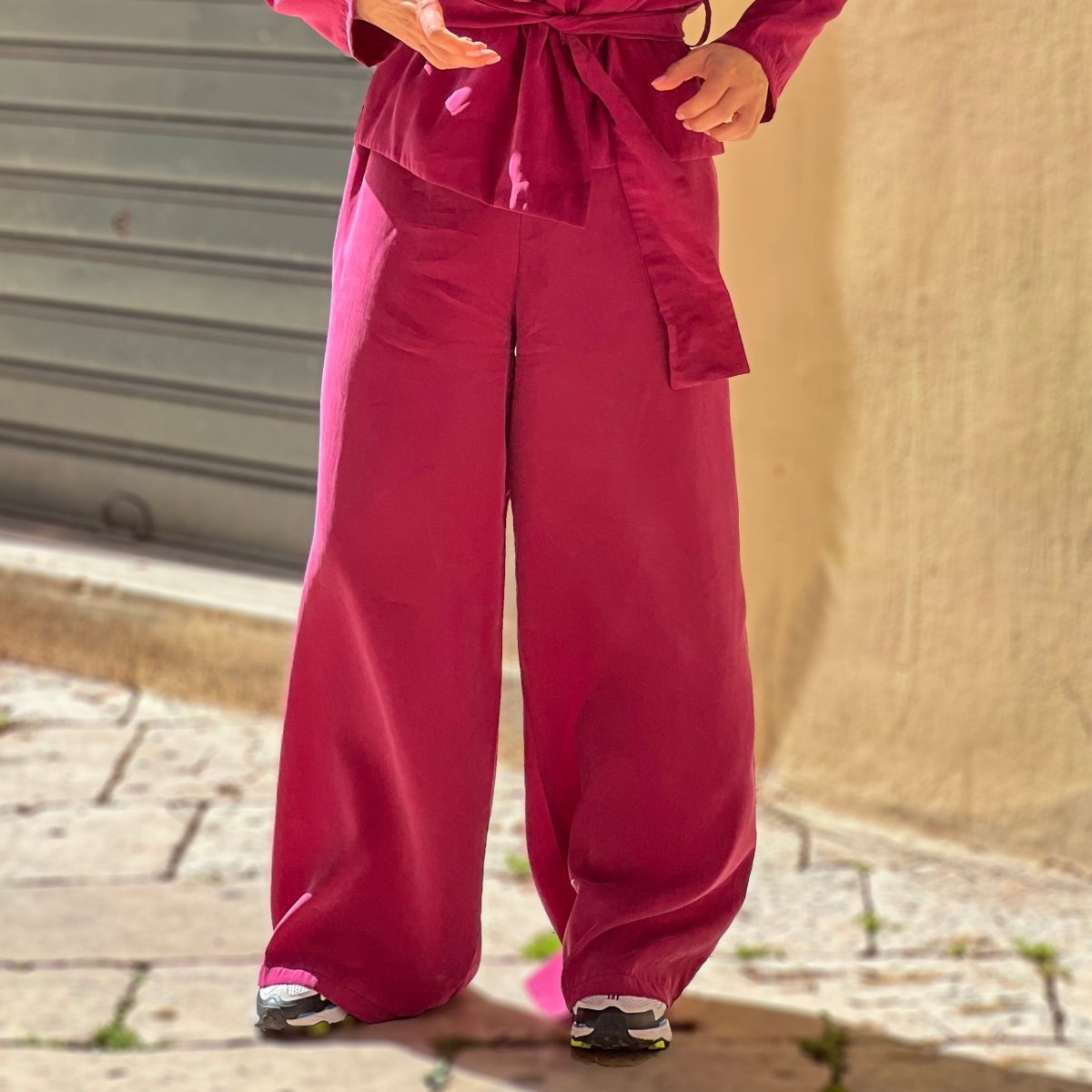 Pantalone Palazzo in Tessuto Cupro - Urbanize