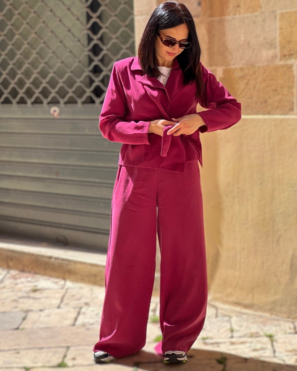 Pantalone Palazzo in Tessuto Cupro - Urbanize